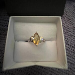 Sterling Silver and Citrine Gemstone Ring